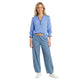 Katoenen Balloon Fit Broek - Denim Look