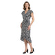 Flower Ruffle Dress Black