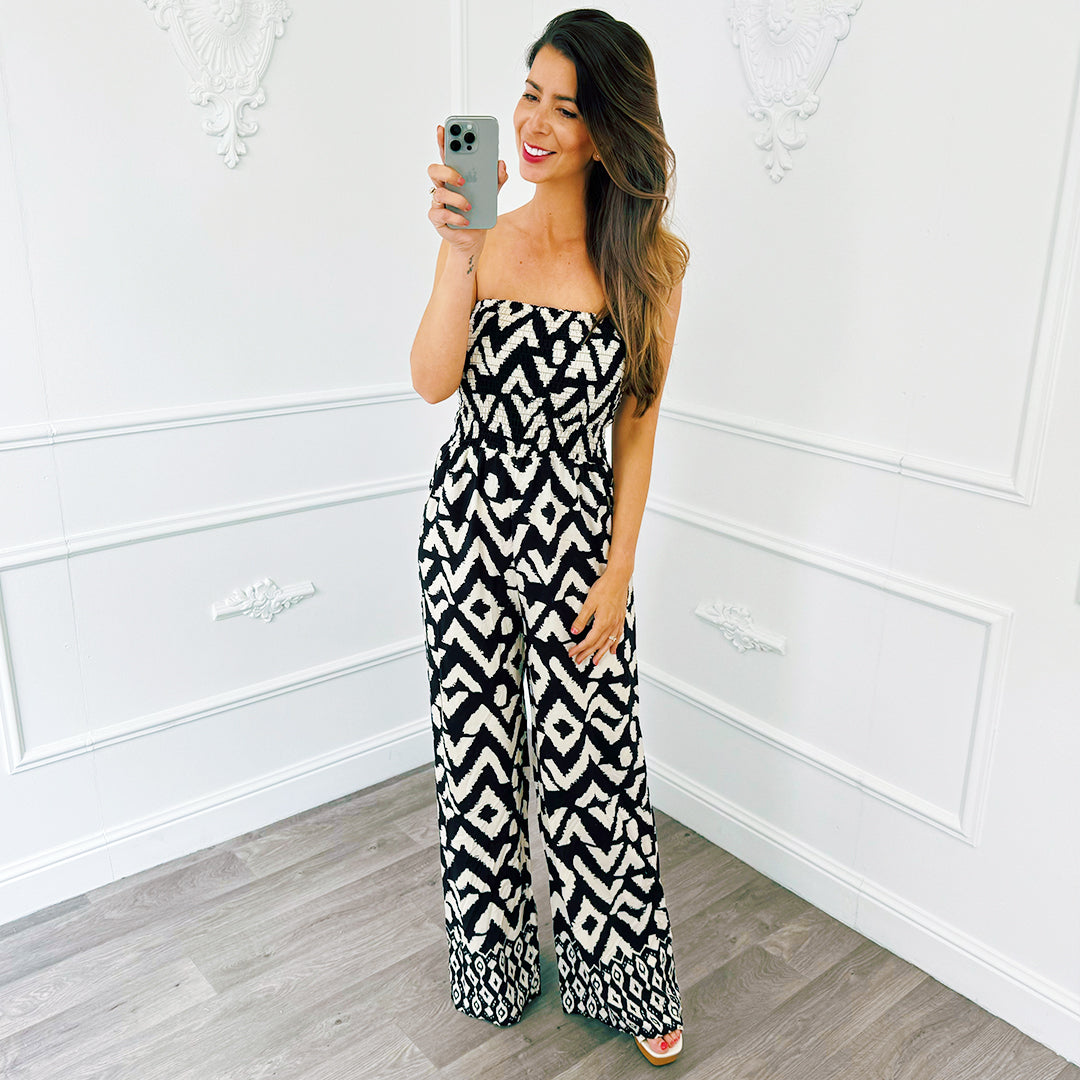 Strapless Jumpsuit Zwart