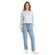 Comfortabele Katoenen Denim Broek met Sjaalriem - Lichtblauw