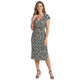 Midi Print Jurk Zwart