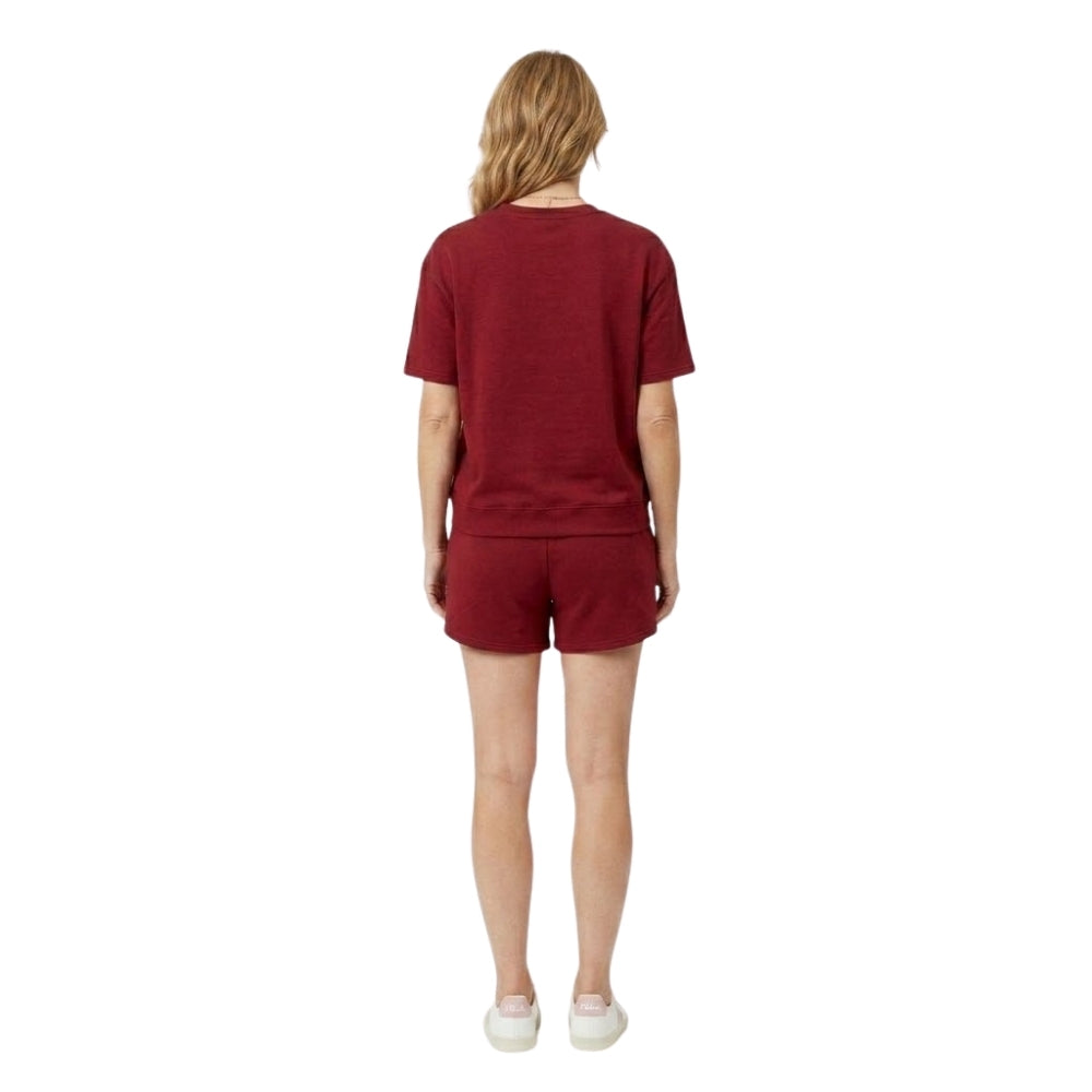 Varsity New York short co-ord set rood voor dames - styling foto