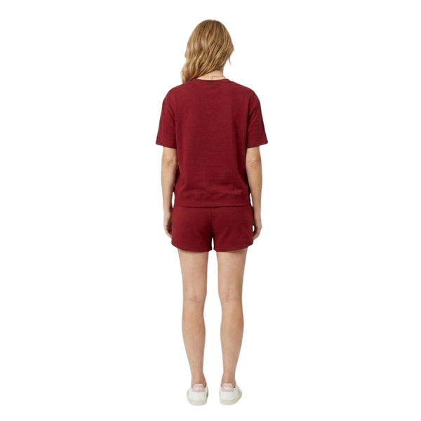 Varsity New York short co-ord set rood voor dames - styling foto
