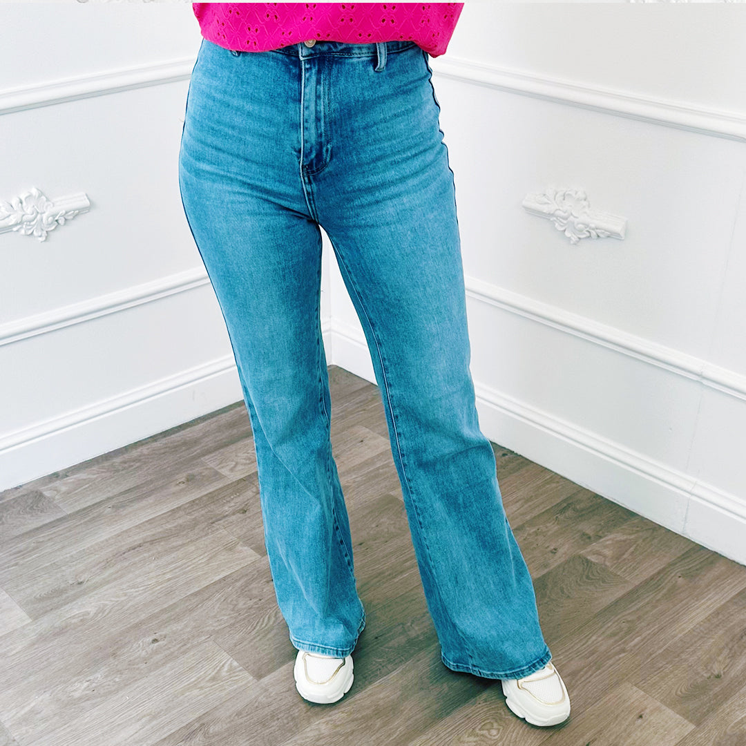 Jeans Wide Leg Lichtblauw Sale