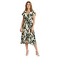 Ruffel Dress Leaf Black