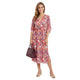 Midi Jurk Barok Fuchsia