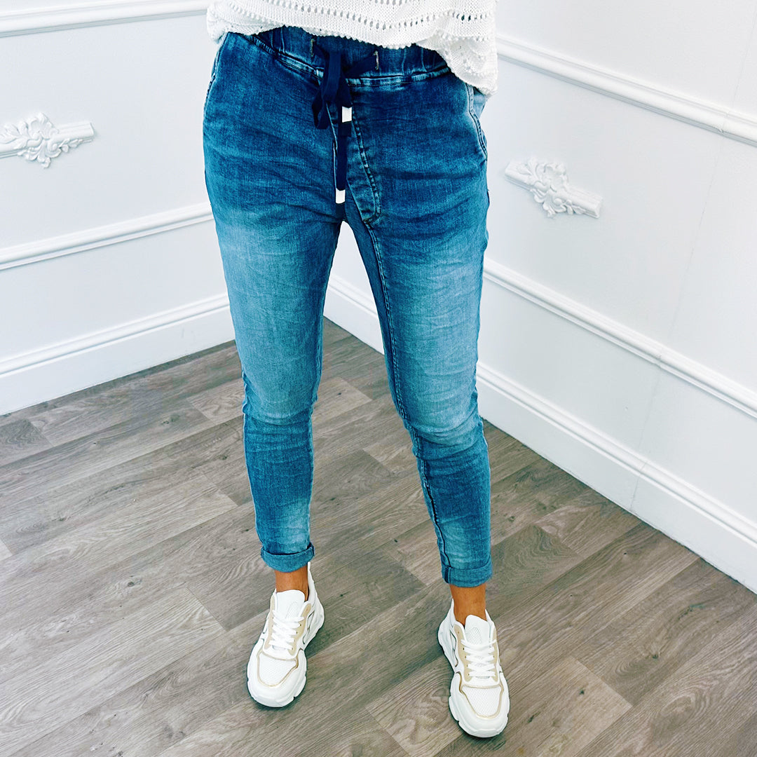 Comfy Jeans Blauw