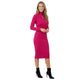 Turtleneck Dress Fuchsia