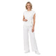 Mila Rib Co-ord Set met Wide Leg Broek Wit