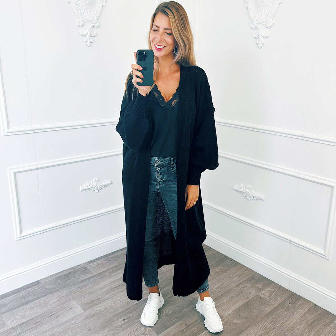Basic Maxi Vest Zwart