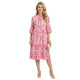 Robe Volants Baroque Fuchsia