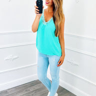 Basic Lace Camisole Mint Green