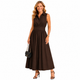 Suus Maxi Blouse Jurk Bruin