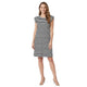 Stripe Ruffle Dress Navy Blue