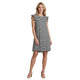 Stripe Ruffle Dress Black