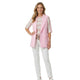 Mouwloze Double-Breasted Blazer Gilet - Lichtroze