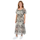 Tencel Zebra Print Crêpe Jurk – Luchtige Damesjurk met Dierlijke Print in Zwart/Wit