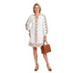 Embroidered cotton midi dress oversized