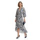 Sienna Satijnen Overslagjurk Marineblauw