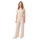 Mila Rib Co-ord Set met Wide Leg Broek Beige