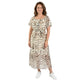 Tencel Zebra Print Crêpe Jurk – Natuurlijke Damesjurk in Beige