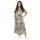 TENCEL Zebra Print Crepe Dress – Airy Women's Dress in Gray/White