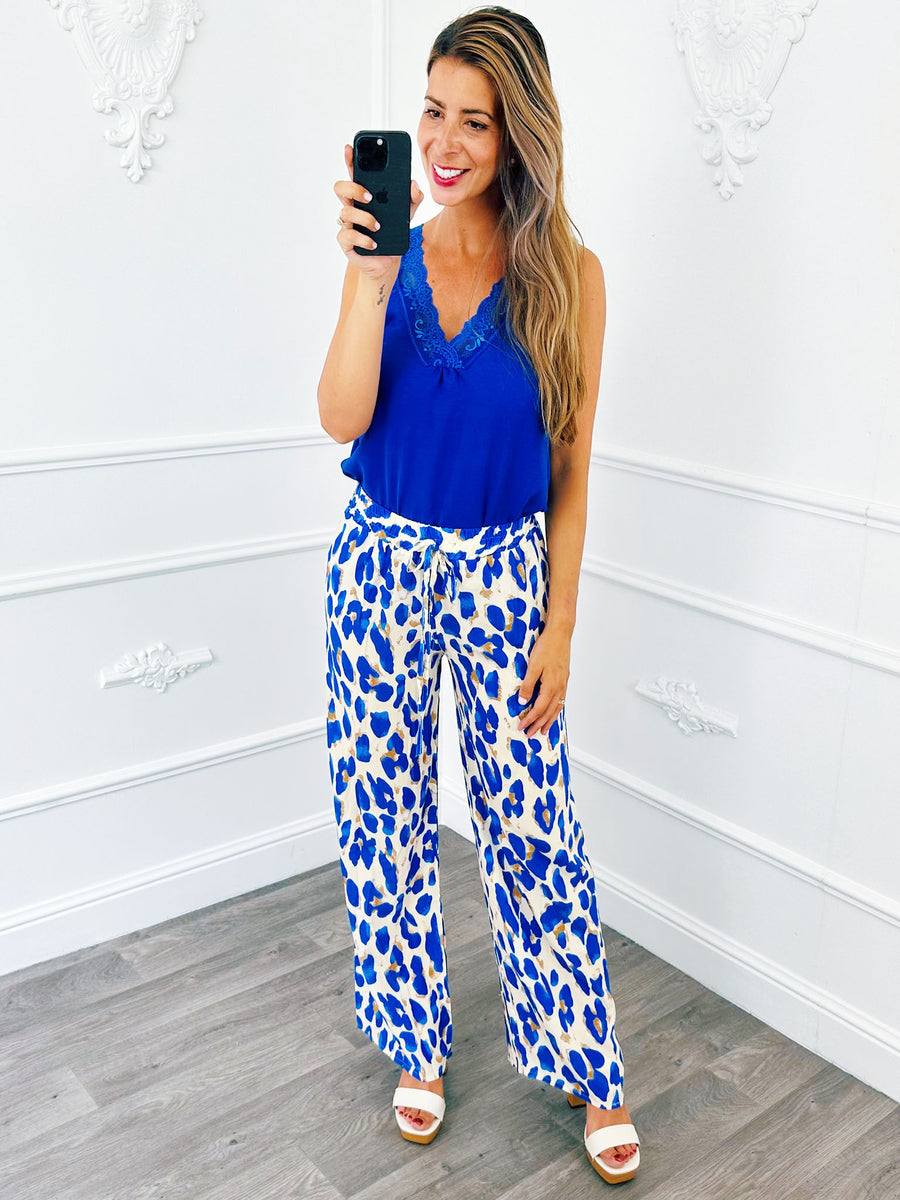 Pantalon Panthère Cobalt