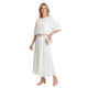 Lila Modal Midi Rok Gebroken Wit