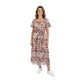 Tencel Animal Print Dress – Bordeaux flair met een natuurlijke twist