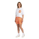 Kyra luipaard co-ord set in oranje voor dames - animal print