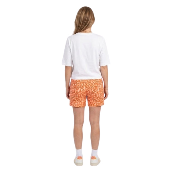 Kyra luipaard co-ord set in oranje voor dames - animal print - styling foto