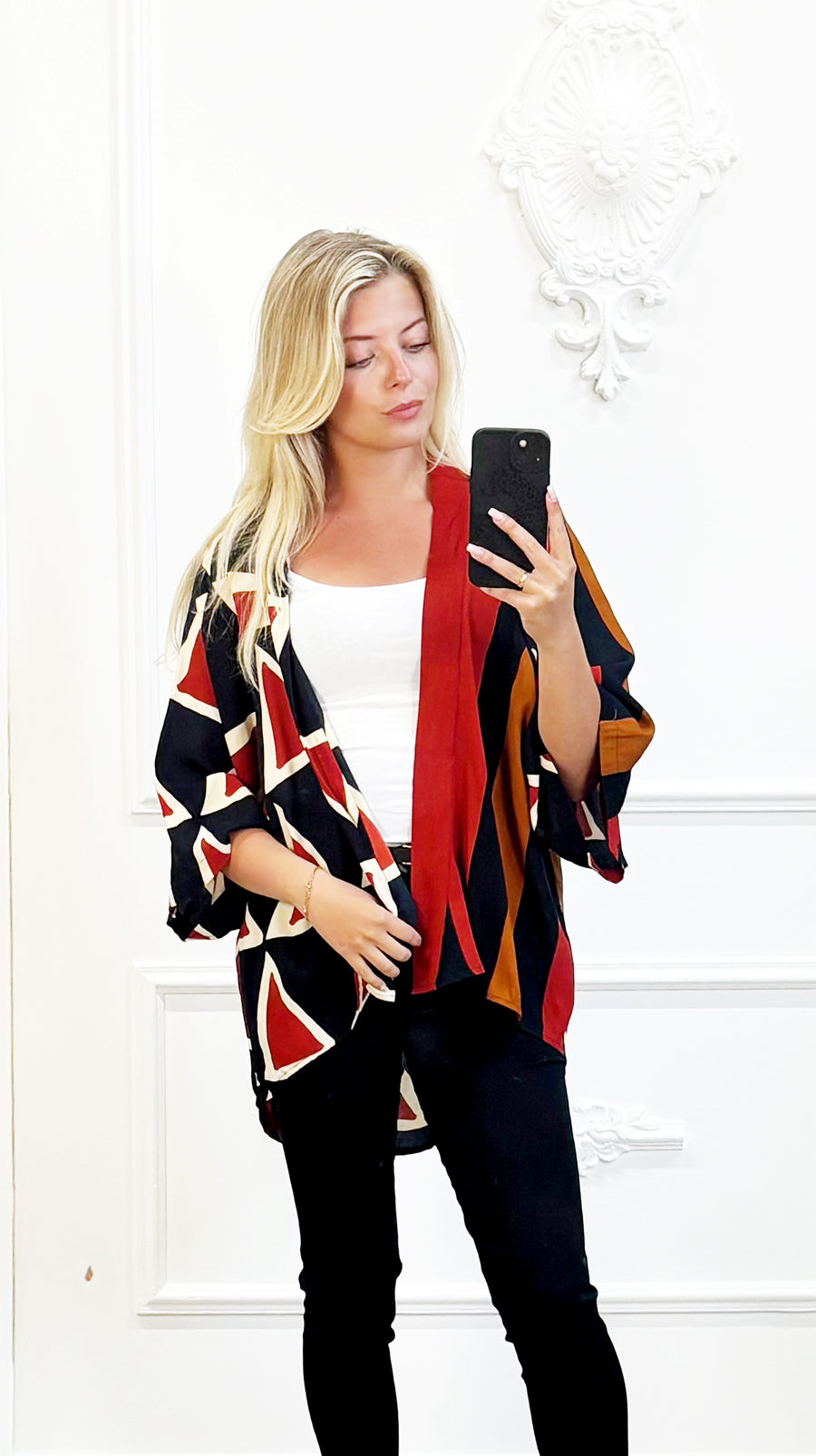 "Katoenen Kimono met Print"