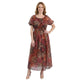 Tencel Lange Dress Vuurrood – Warm, sierlijk en uniek