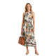 Maya Halter Midi Jurk met Resort Print