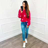 Valentine Sweater Fuchsia