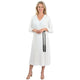 Geplooide Witte Jurk – Elegante Pleated Dress met V-Hals en Korte Mouwen