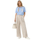 Oversized T-shirt met Sjaaltje - Hemelblauw