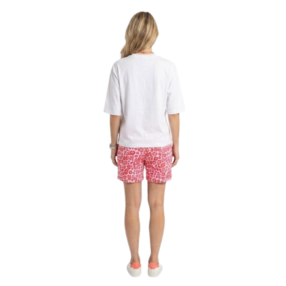 Kyra luipaard co-ord set in fuchsia voor dames - animal print - styling foto