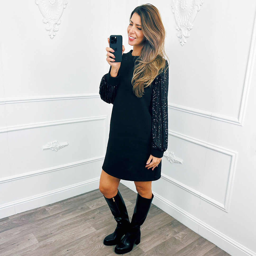 Sequin Sweater Dress