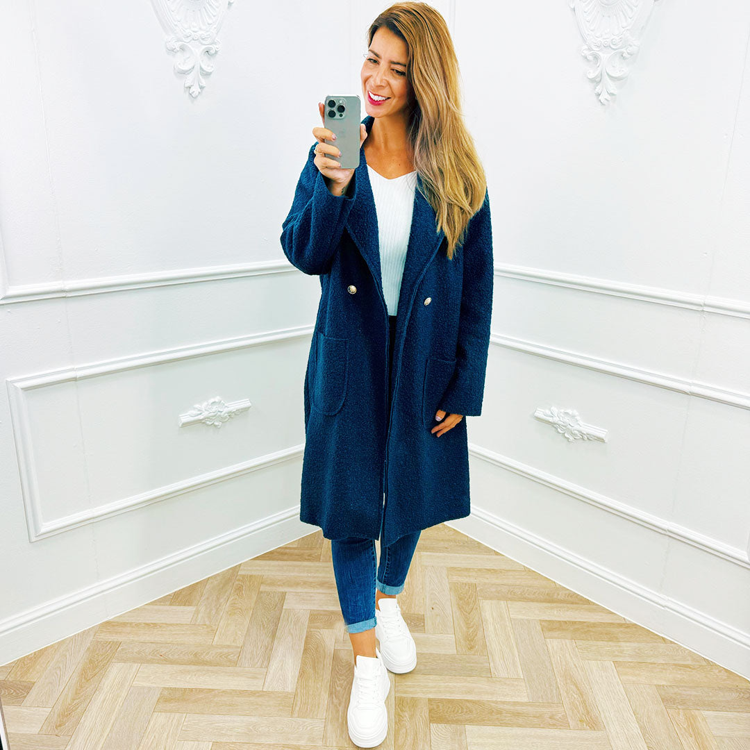 Teddy Trenchcoat Blauw