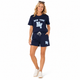 Varsity New York Short Set Marineblauw