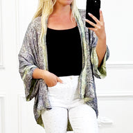 Reversible Zijde Kimono Groen