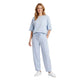 Evi Oversized Co-ord Set met Cropped Ballonbroek Lichtblauw