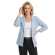 Maya Lurex Katoenen Blazer Babyblauw