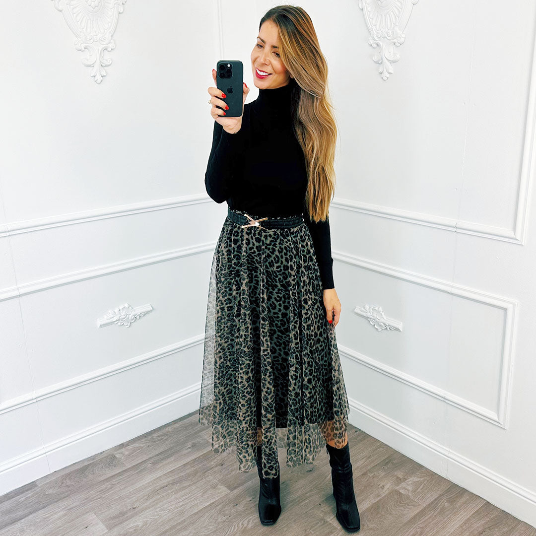 Midi discount rok panterprint