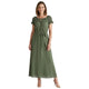 Lana Polka Dot Jurk Legergroen