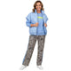 Broek Luipaardprint Met Blauwe Stripe