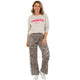 Broek Luipaardprint Met Beige Stripe