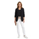 Blazer met Opgehaalde Mouwen en Stikseldetail - Zwart
