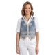 Bohemian Denim Look Gilet met Vlinders Blauw